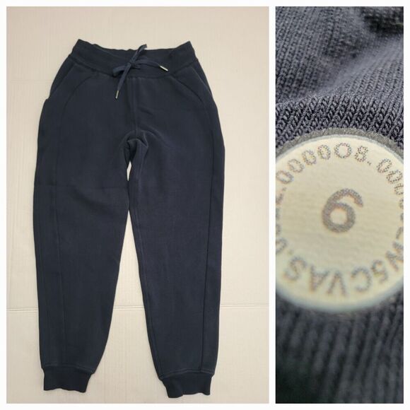 Lululemon Scuba Jogger Pants Womens Sz 6 High Rise Pockets Athletic Blue W5CVAS - Picture 1 of 9